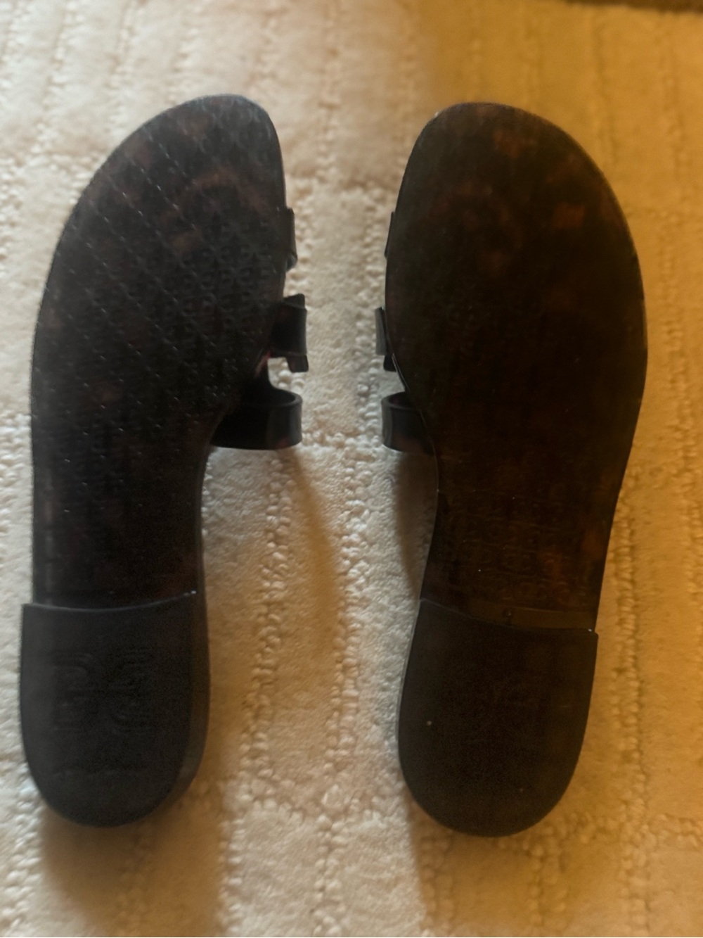 Sam Edelman Tortoiseshell Black and Brown Slide Sandals - Picture 4 of 11
